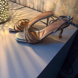 New Look Silver Strappy Heels
